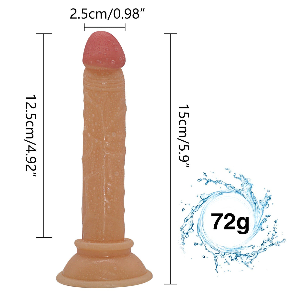 2.5 cm Dildo Small Strap-On Beginners