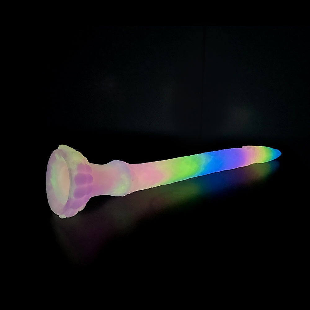 Rainbow Glow in the Dark Tentacle Dildo