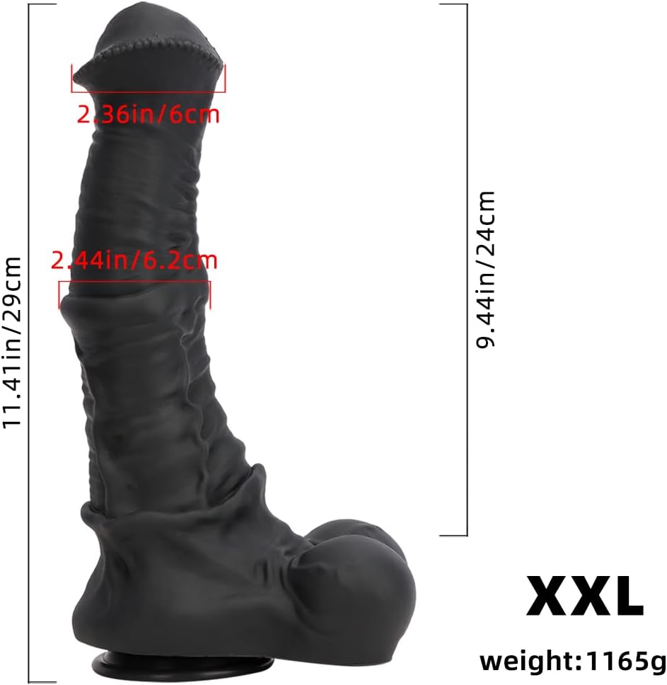 Black Flared Horse XXL Dildo Anal