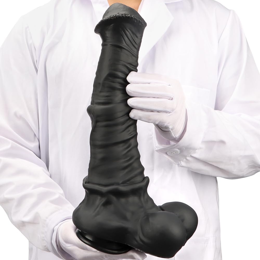 Black Flared Horse XXL Dildo Anal