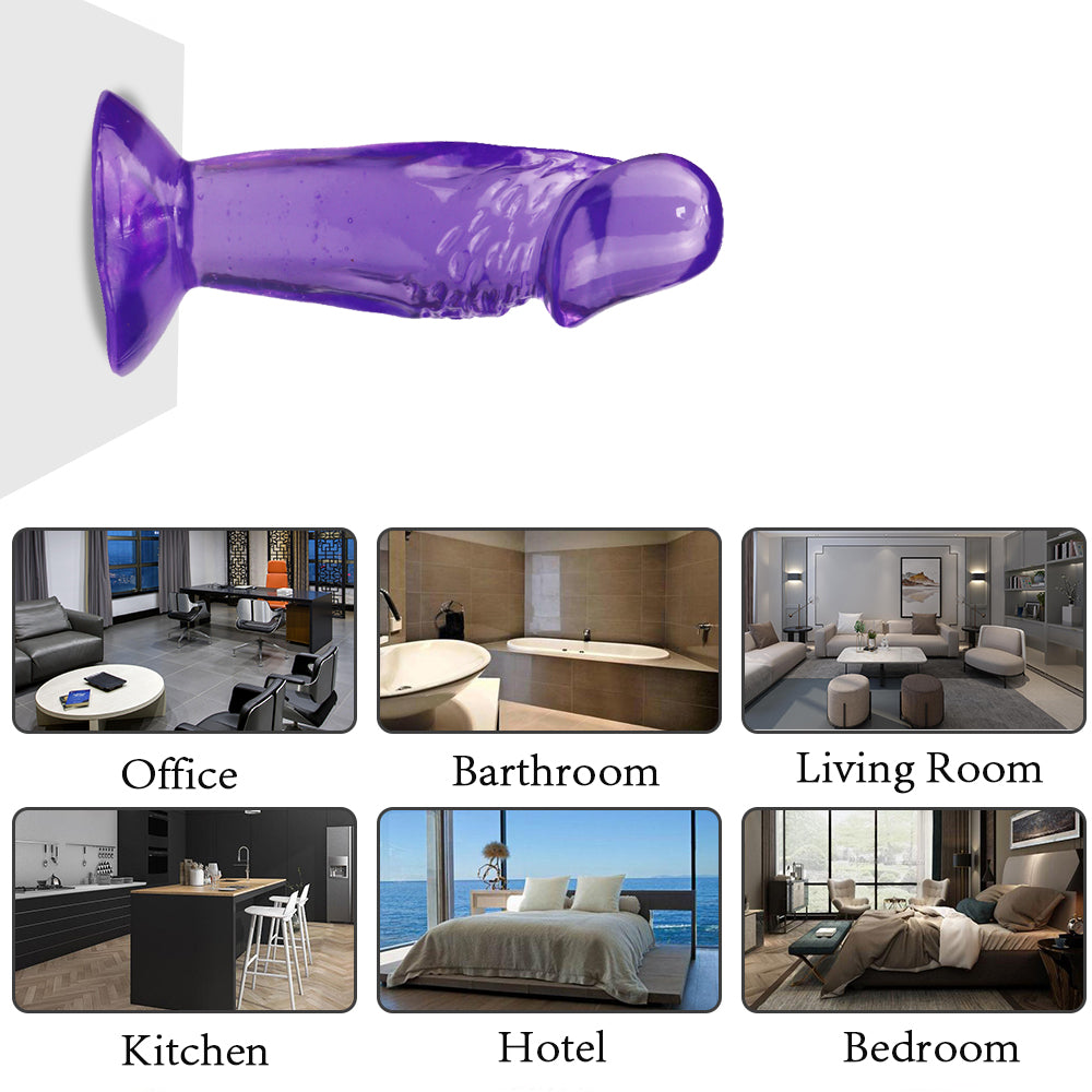 4 Inch Purple Short Rough Dildo