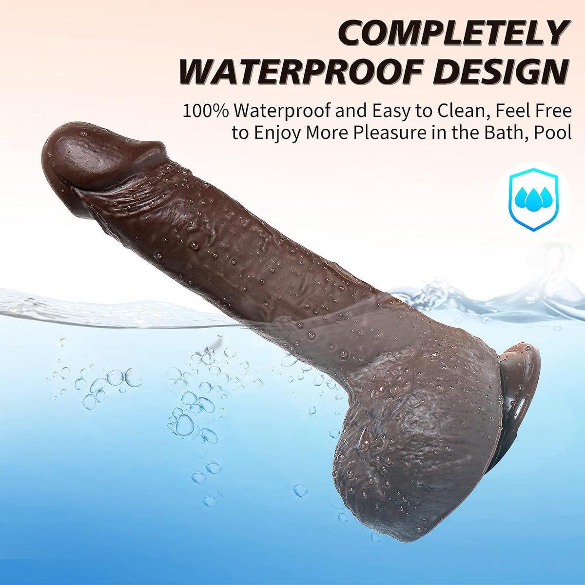 Remote Control Black Vibrating Thrusting Dildo