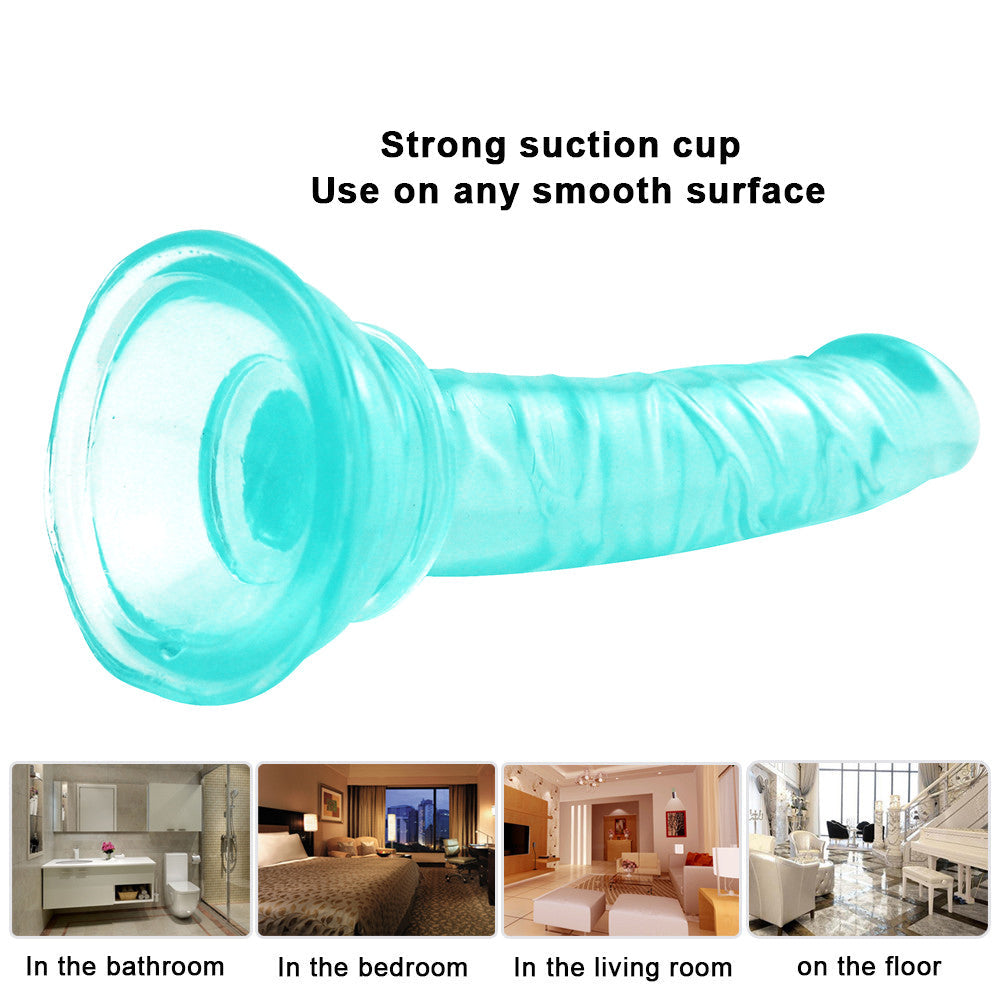 5.7 Inch Green Jelly Slim Small Dildo