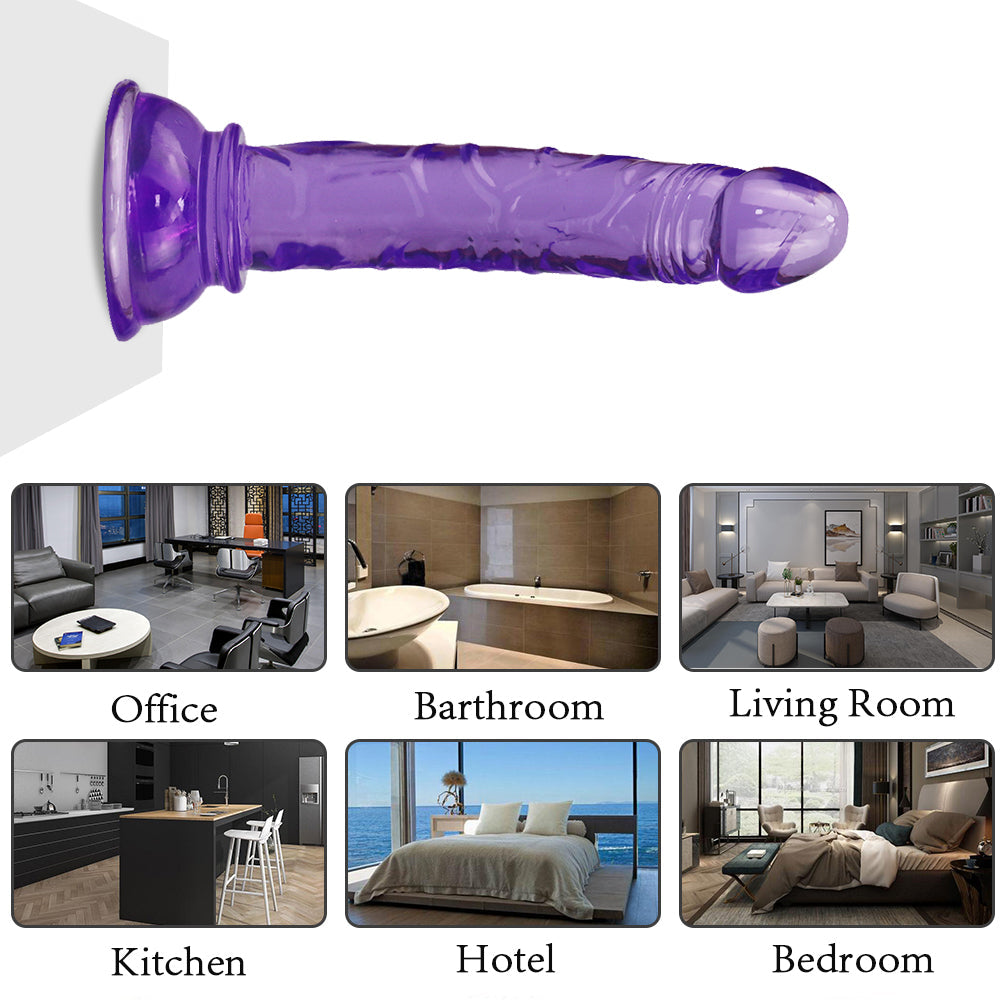 11.9 cm Beginner Small Purple Jelly Dildo