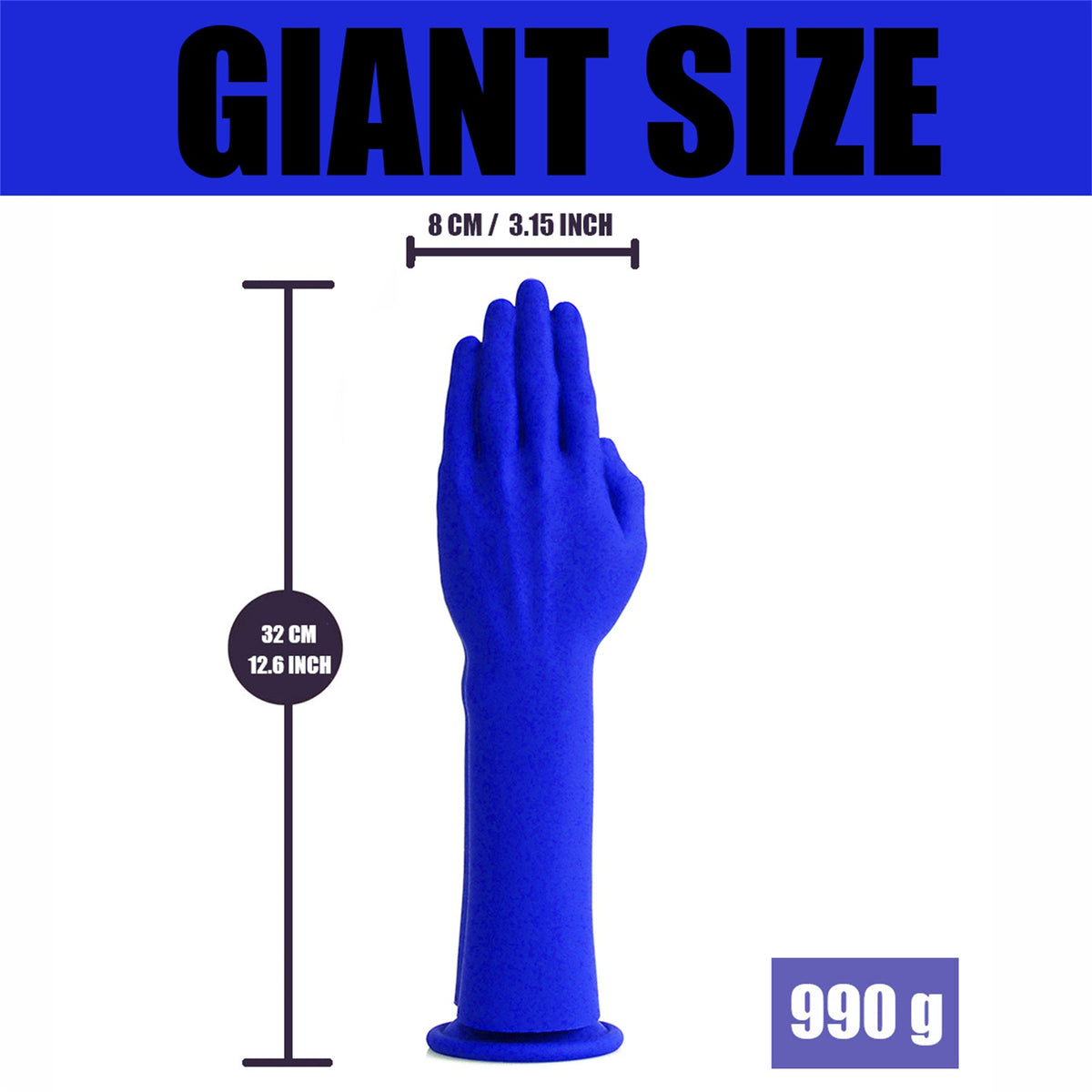 12.6 Inch Red Double Hand Silicone Fisting Dildo