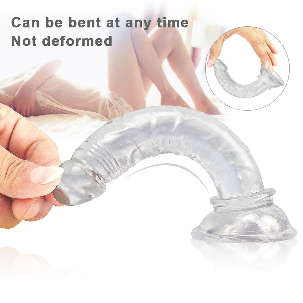 5 Inch Jelly Clear Slim Small Anal Dildo