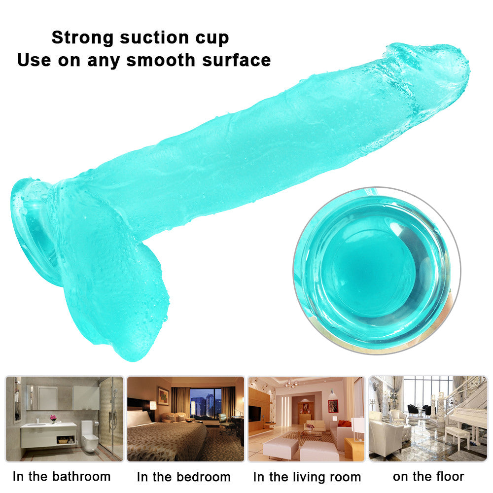 30 cm Big Thick Green Jelly Dildo