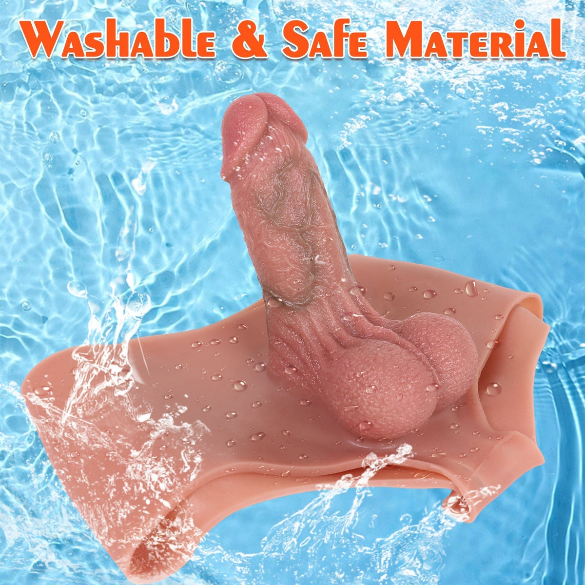 12.7 cm Wearable Realistic Penis Hollow Dildo Pants