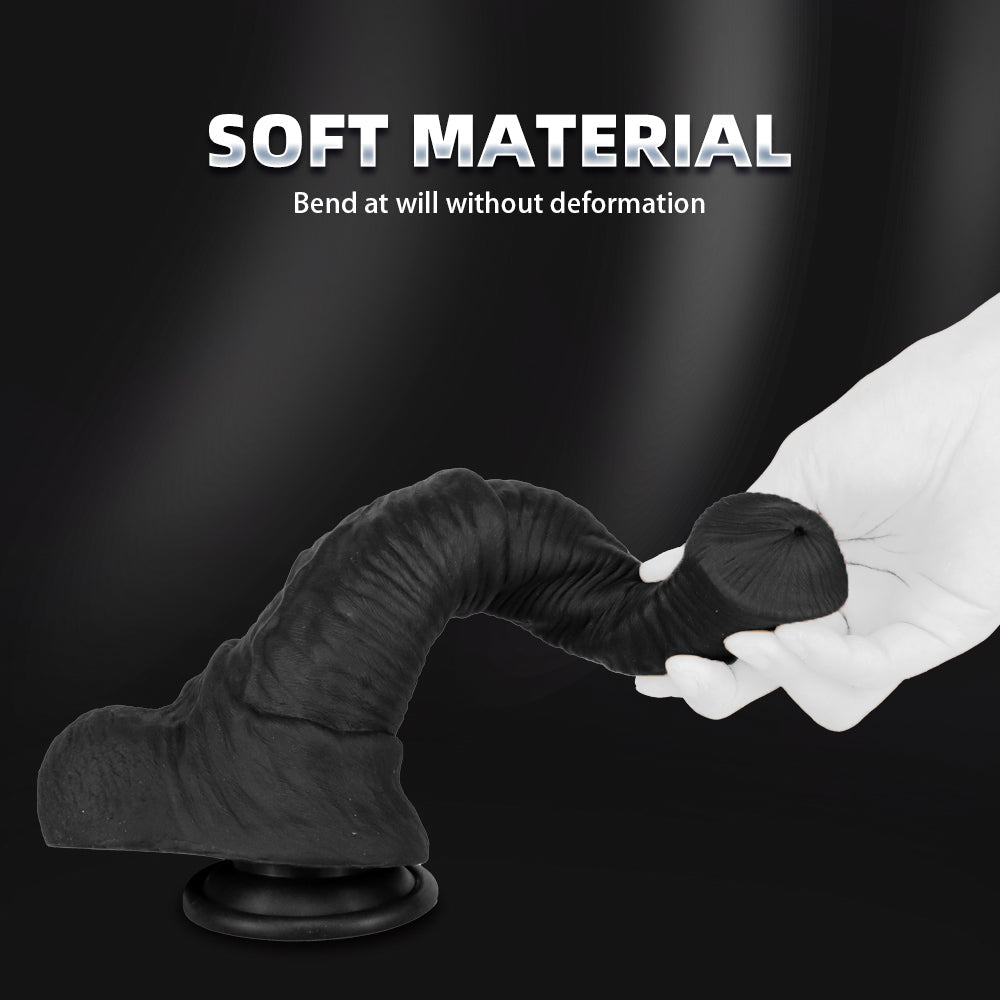 Black Realistic Ball Horse Cock Dildo