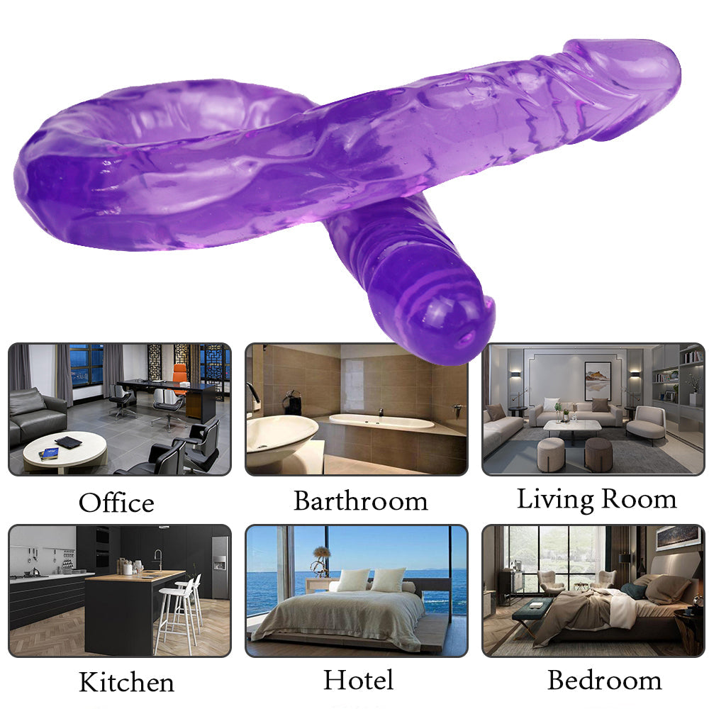 21.5 Inch Purple Lesbian Double Ended Dildo