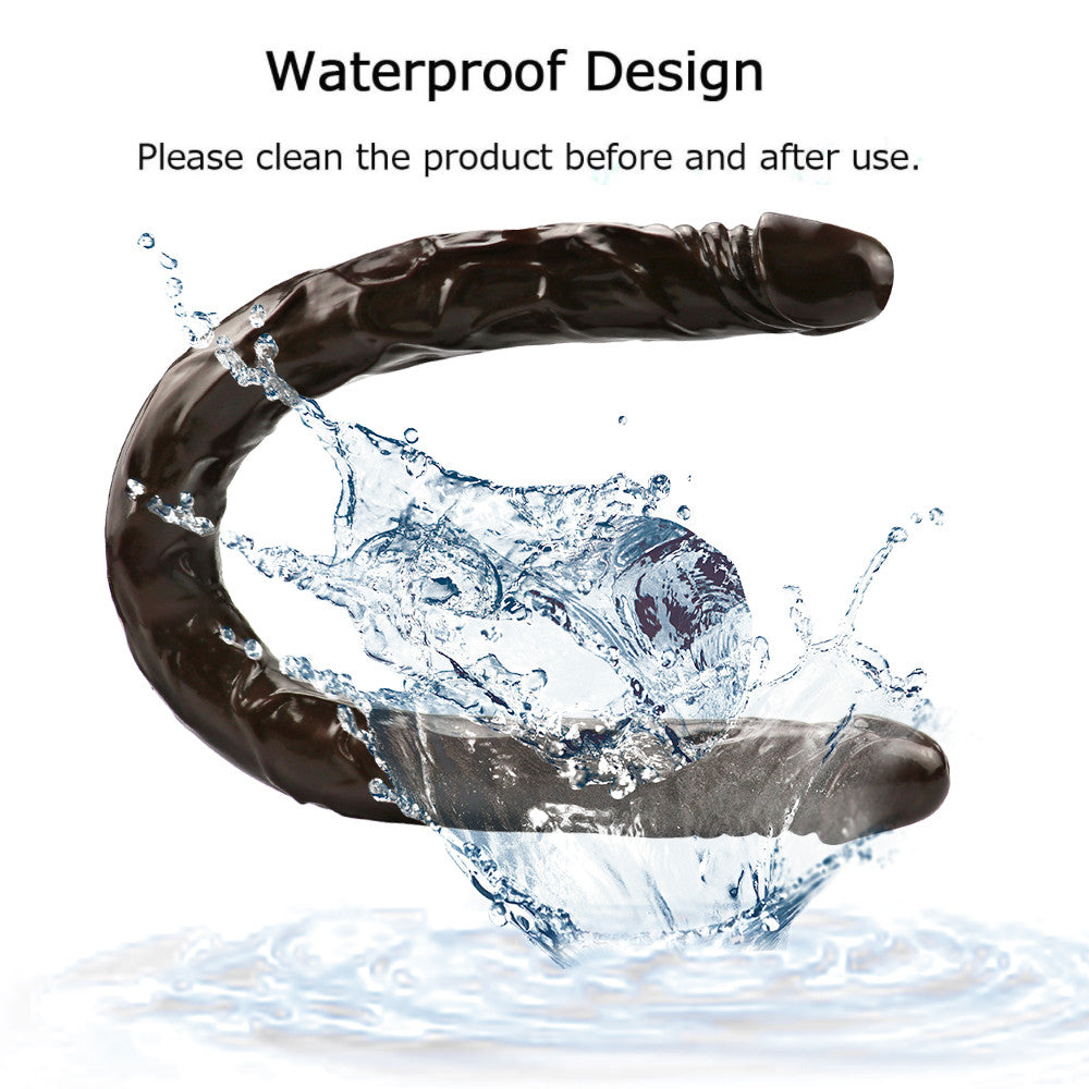 21 Inch Silicone Veined Textured Double Ended Dildo