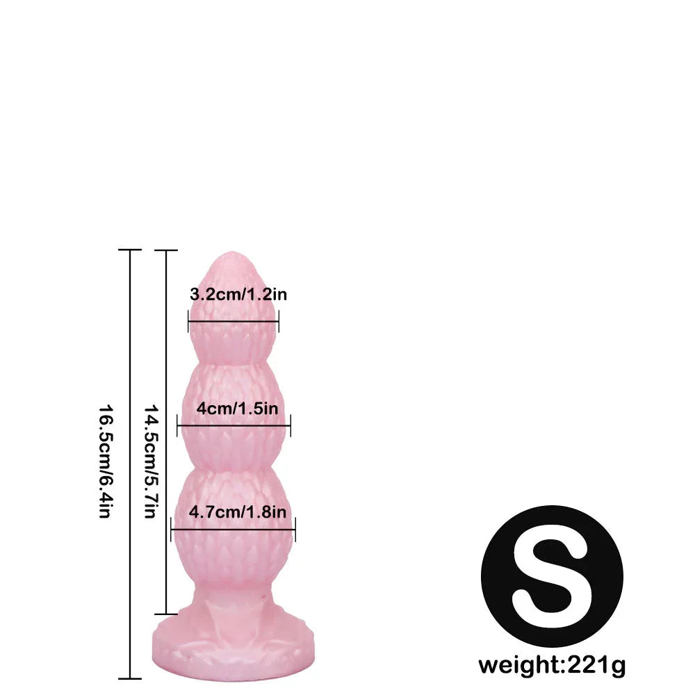 Dragon Egg Textured Butt Plug Ass Dildo - DOG KNOT LUXE