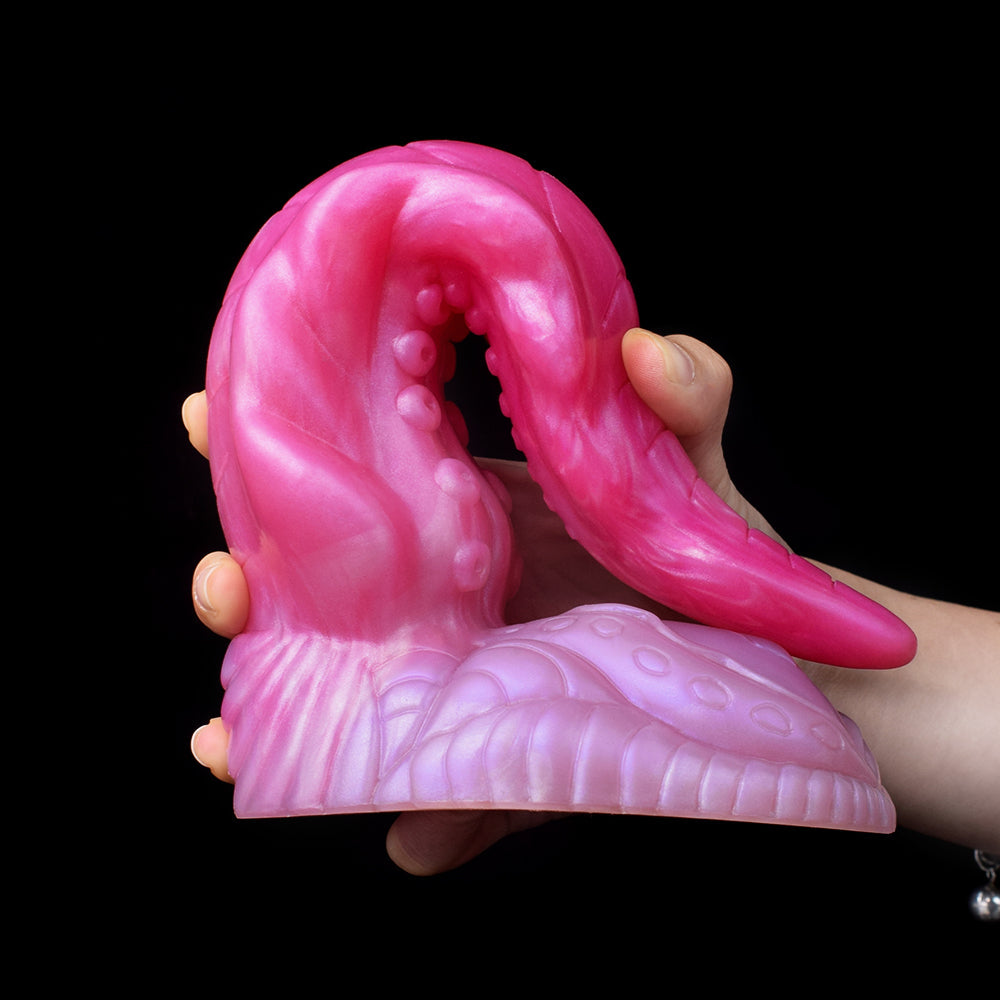 22.9 cm Pink Curved Monster Tentacle Dildo