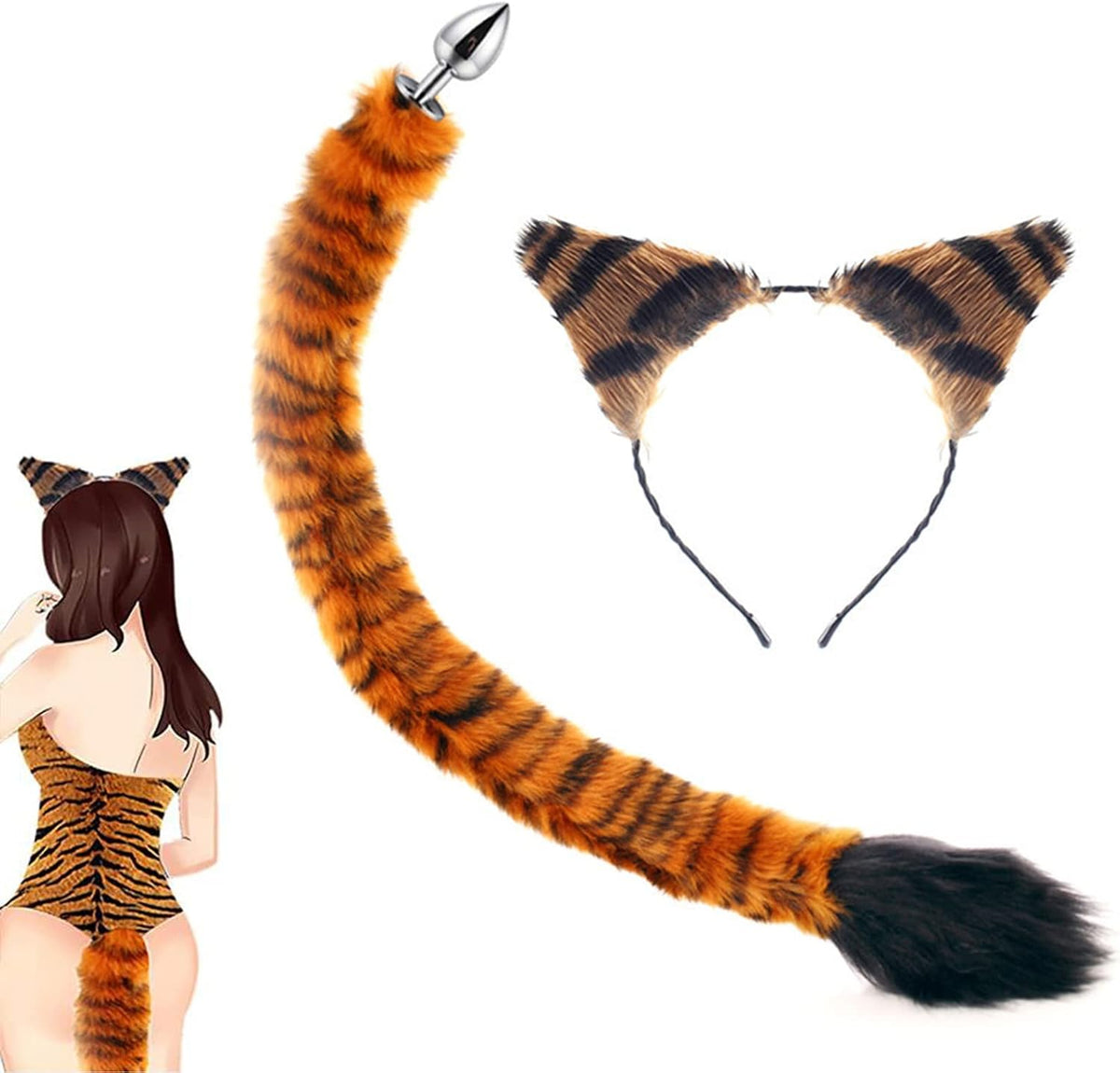 Metal Tiger Tail Butt Plug Kit for Beginner