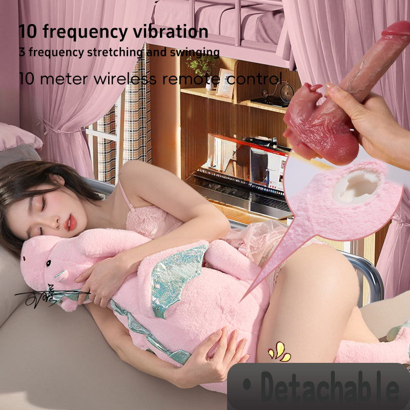 Pink Plush Infinity Pillow Dildo Machine