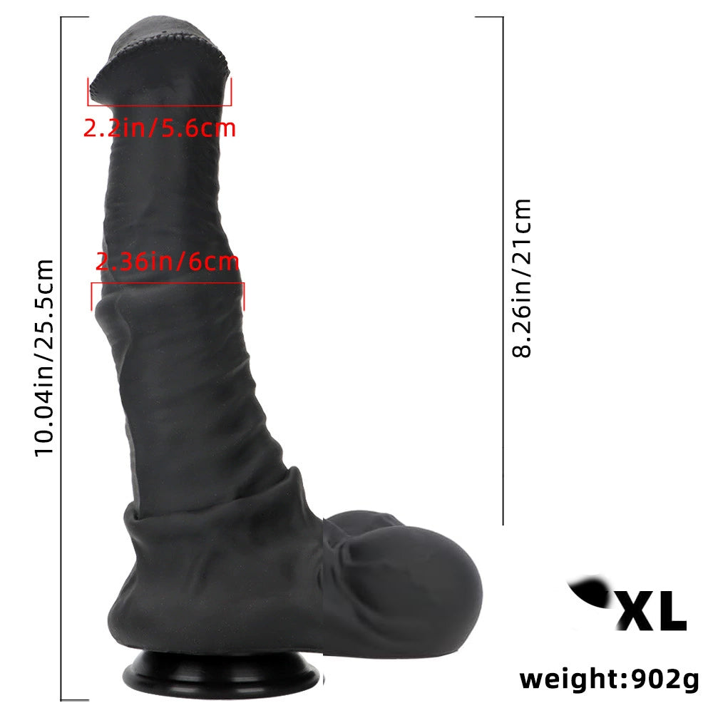Black Flared Horse XXL Dildo Anal