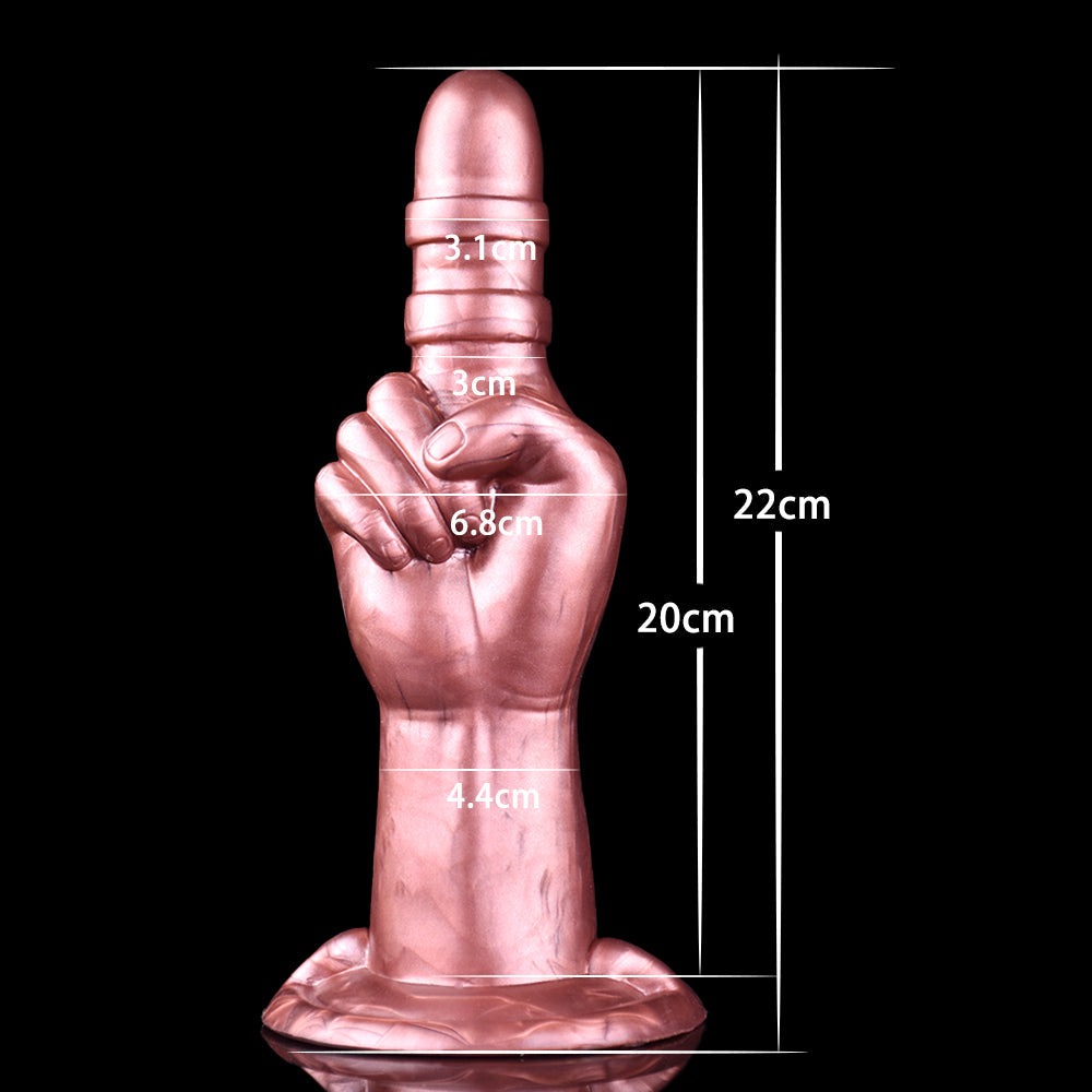 8 Inch Silicone Index Finger Anal Fist Dildo