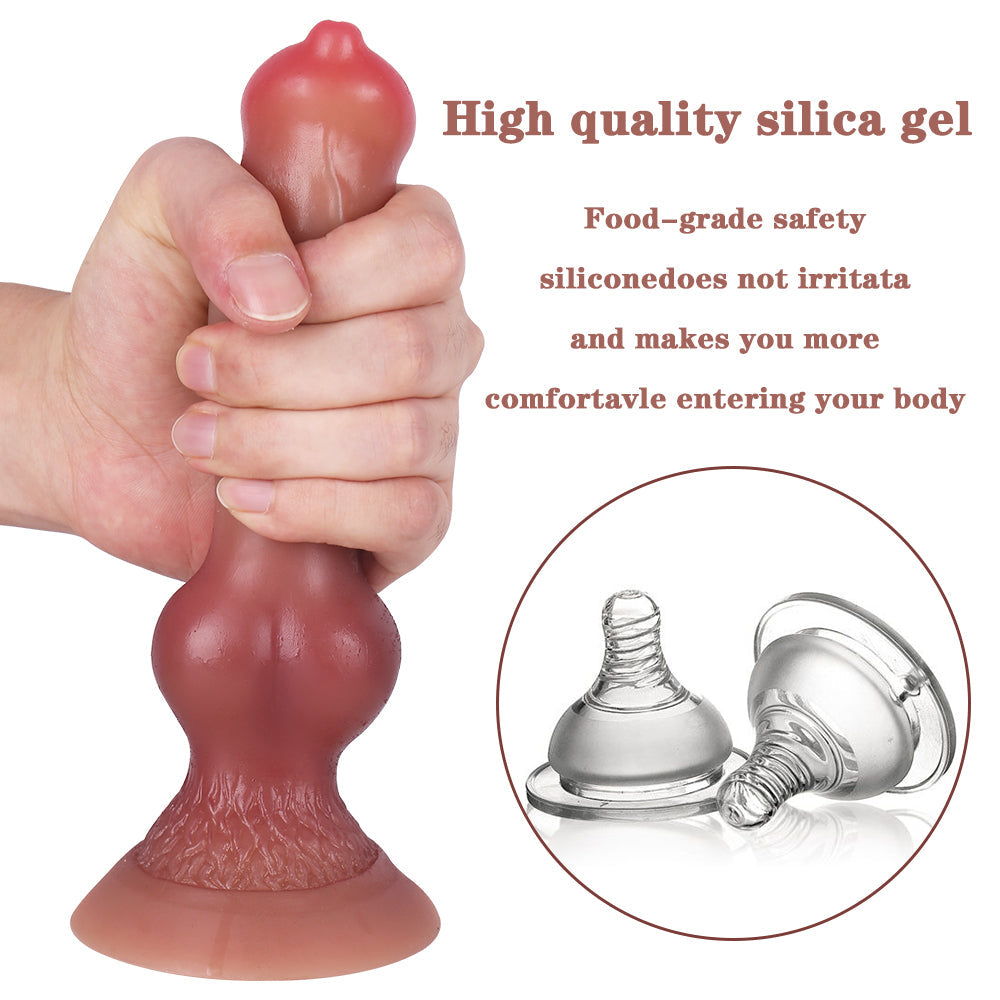 19 cm Silicone Knots Dog Dildo