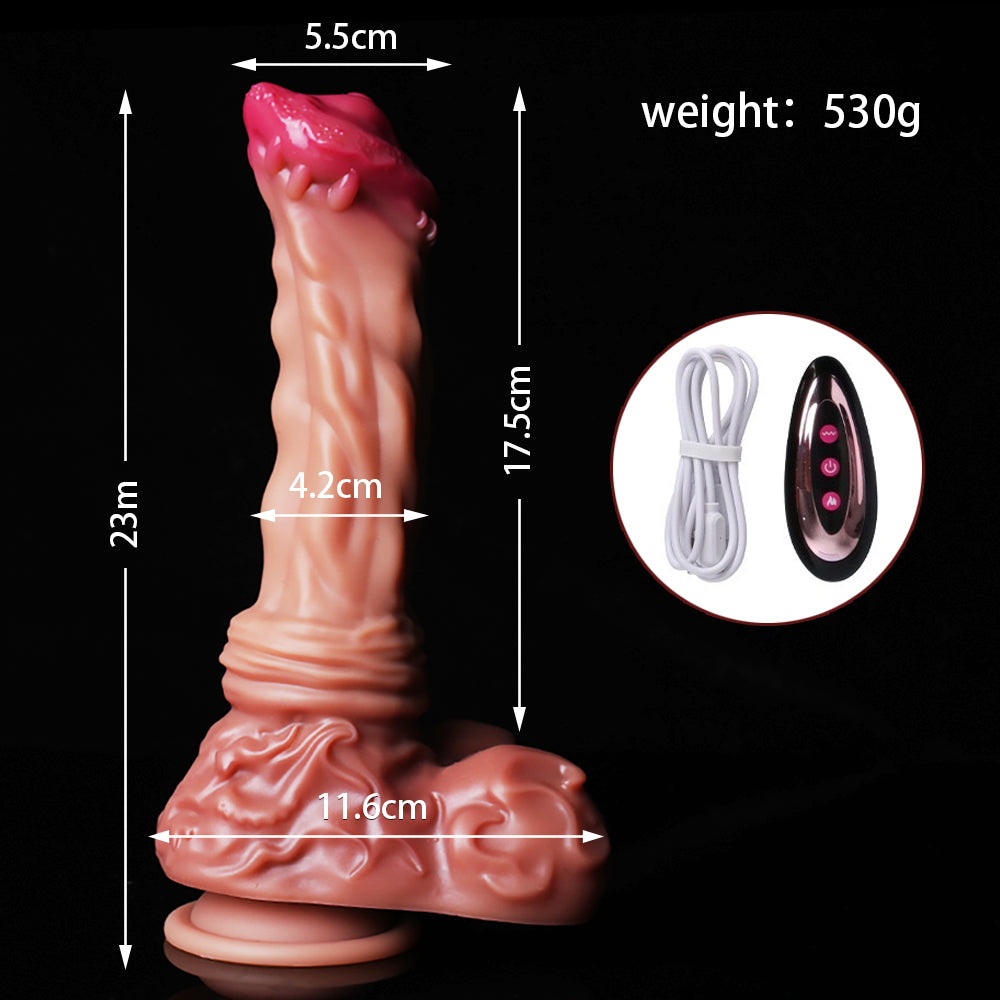 9 Inch Knot Texture Horse Vibrating Thrusting Dildo