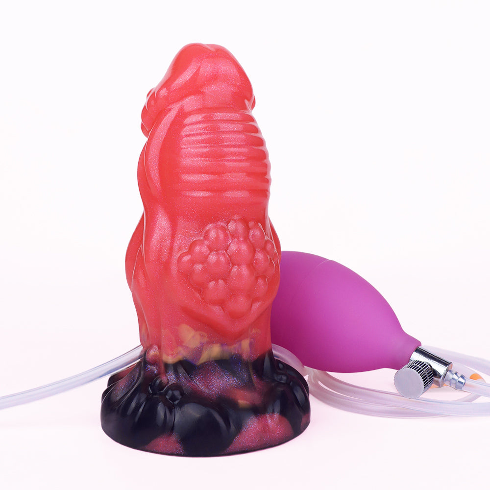 12.7 cm Strong Red Cum Inflatable Dildo