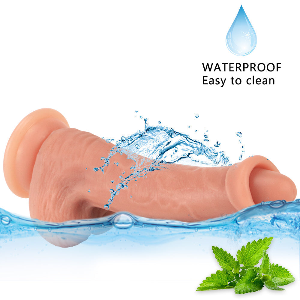20 cm Realistic Skin Dildo with Foreskin