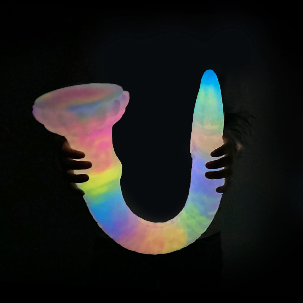 Rainbow Glow in the Dark Tentacle Dildo