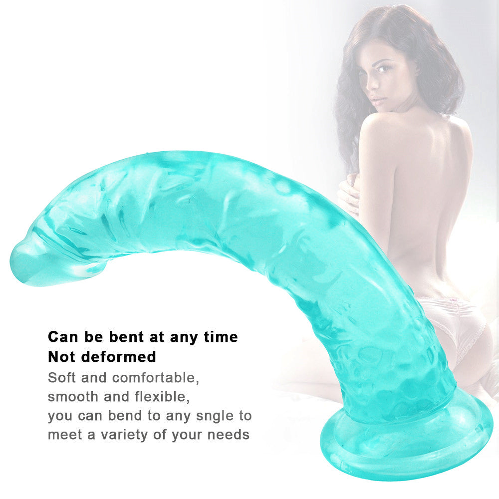 8 Inch Green Jelly Tapered Anal Dildo