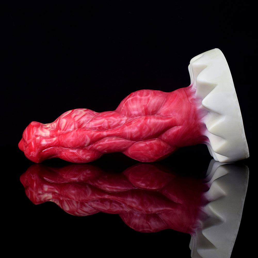 22.9 cm Double Knot Red Dog Dildo