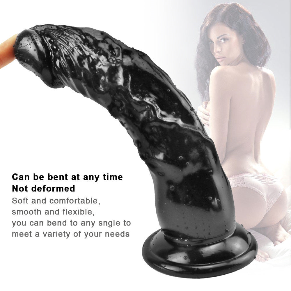 20 cm Super Straight Black Dildo
