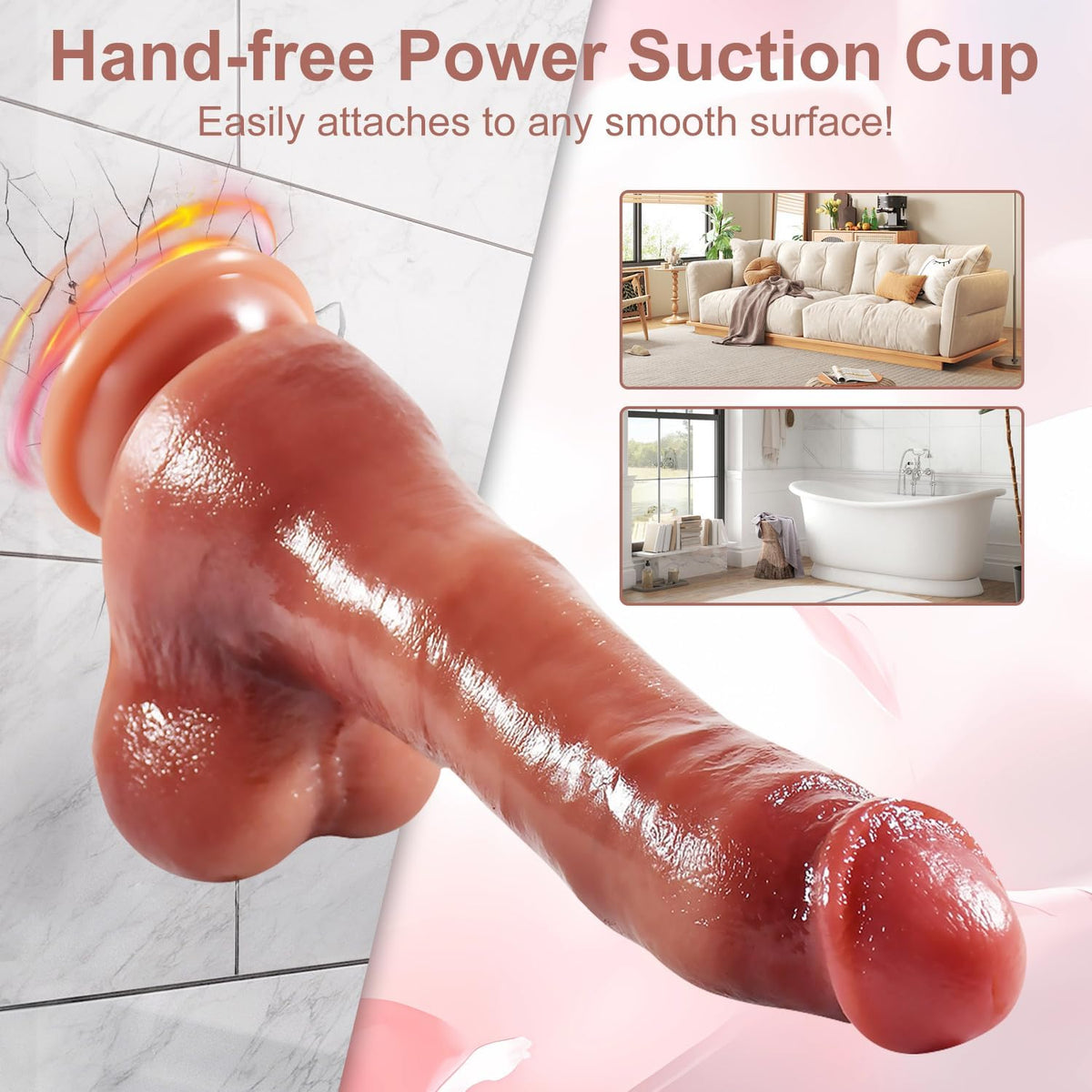 8.6 Inch Realistic Automatic Thrusting Vibrating Dildo