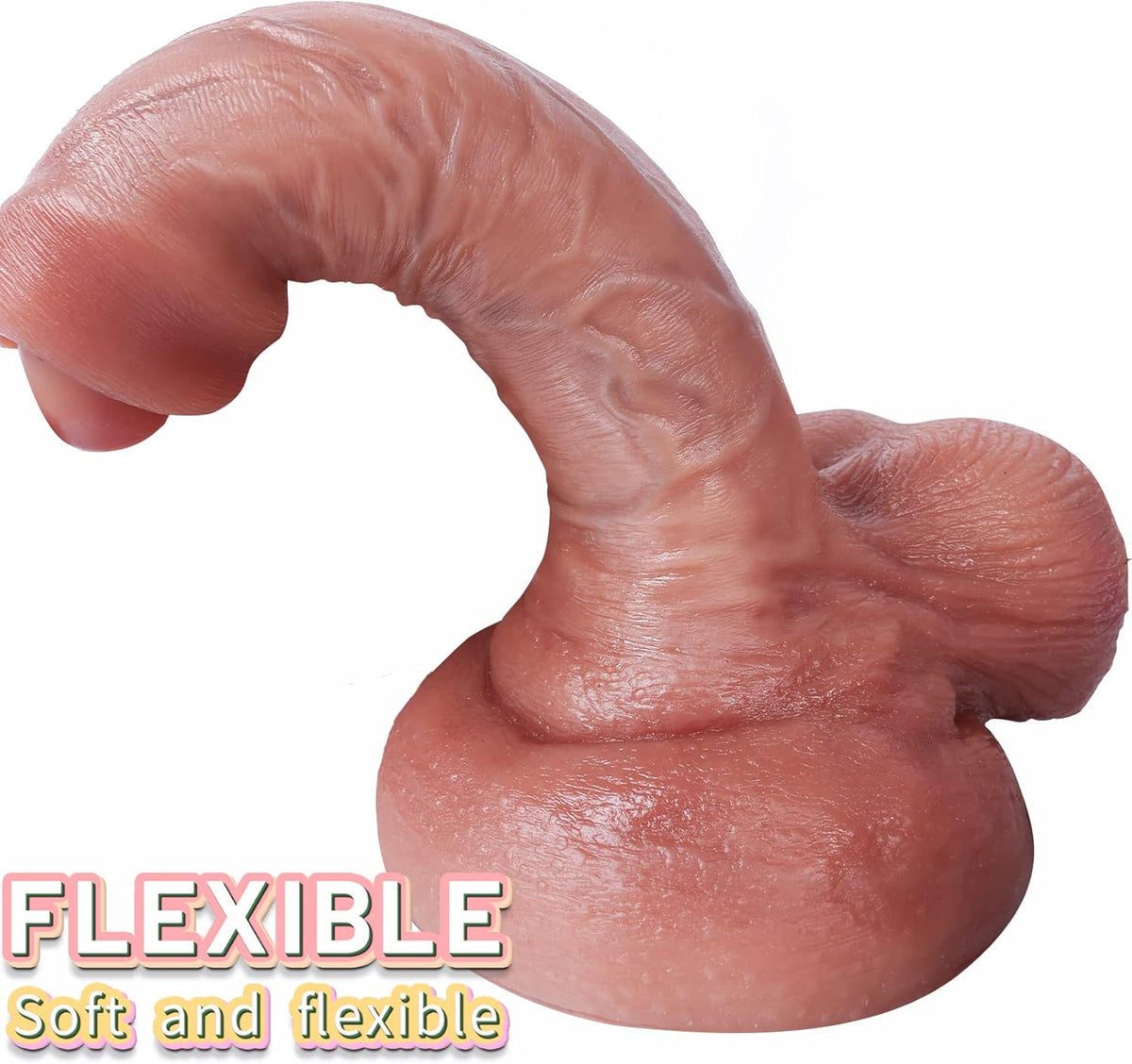 20 cm Silicone Dildo with Foreskin