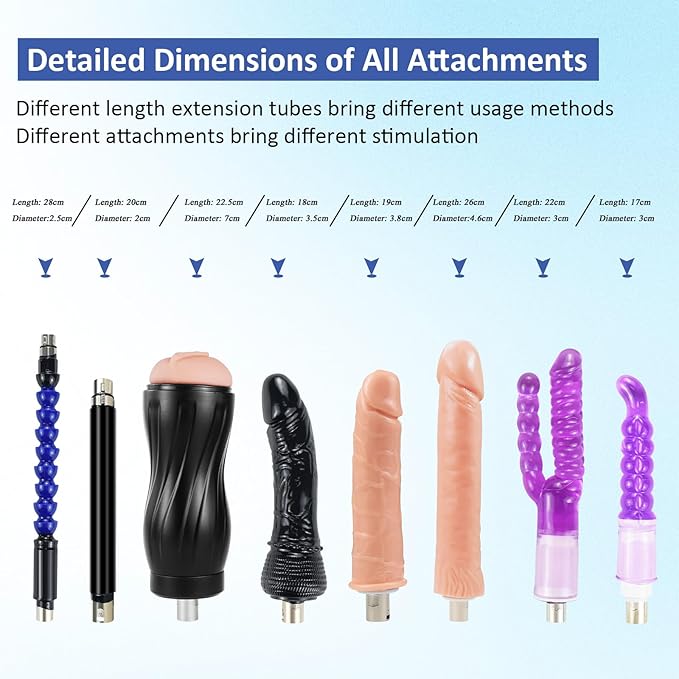 Adjustable Multi Attachments Thrusting Sex Machine Kit