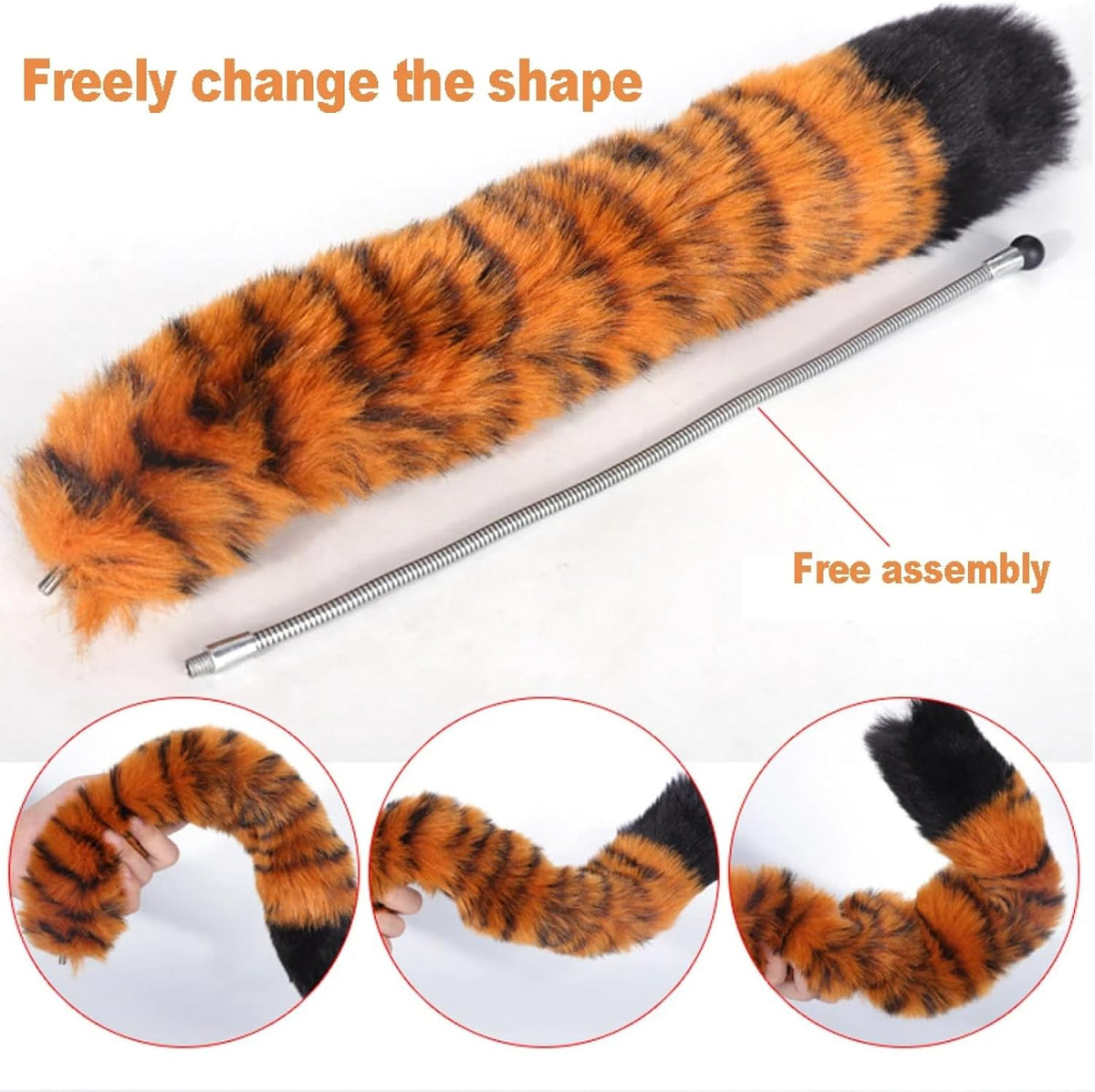 Tiger Tail Furry Long Knot Butt Plug
