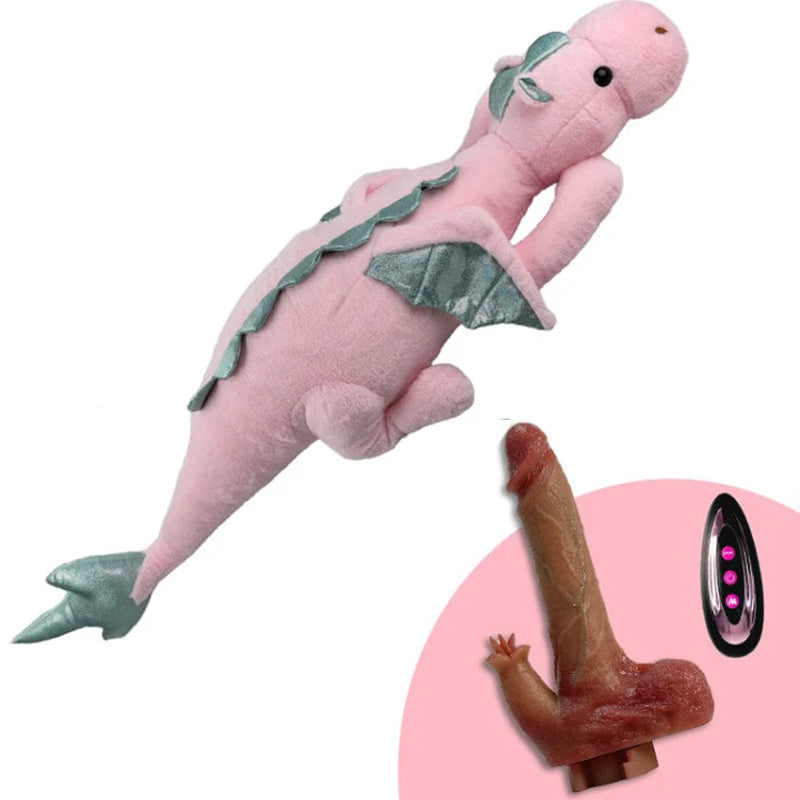 Pink Plush Infinity Pillow Dildo Machine