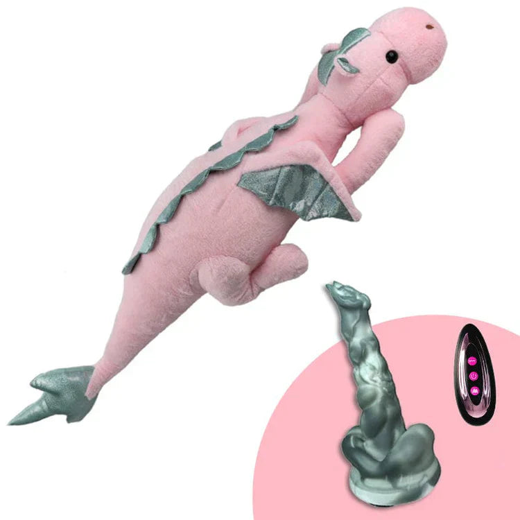Pink Plush Infinity Pillow Dildo Machine