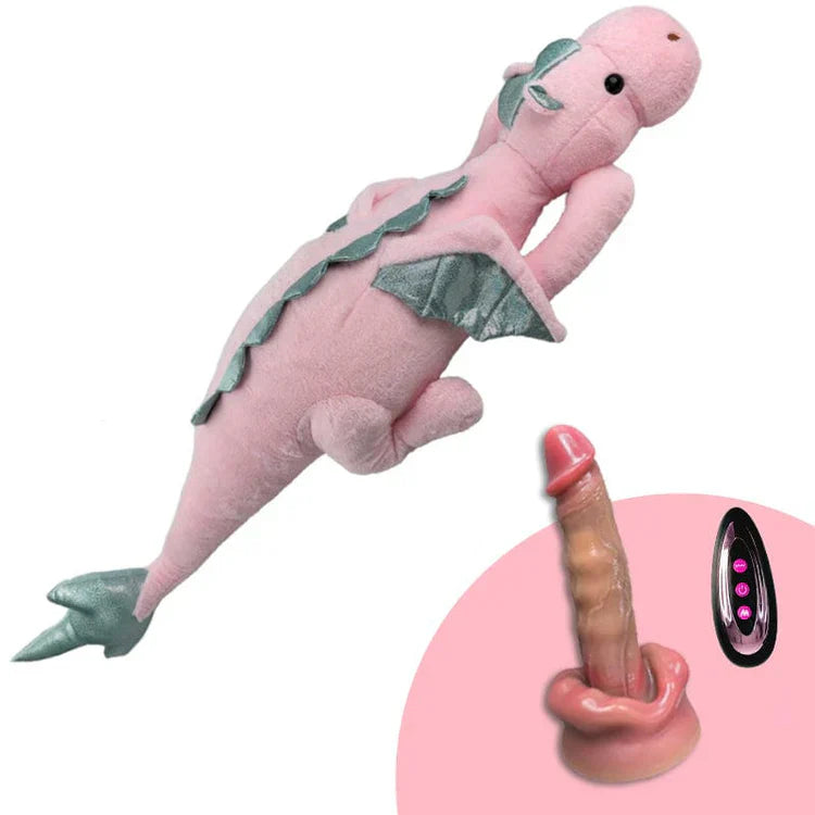 Pink Plush Infinity Pillow Dildo Machine