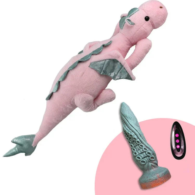 Pink Plush Infinity Pillow Dildo Machine