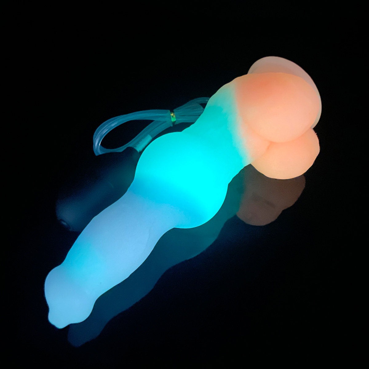 22.9 cm Color Mixing Remote Control Vibrating  Ejaculating Dildo