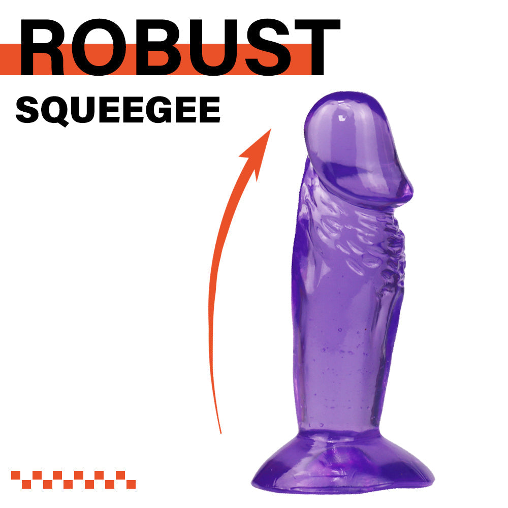 4 Inch Purple Short Rough Dildo