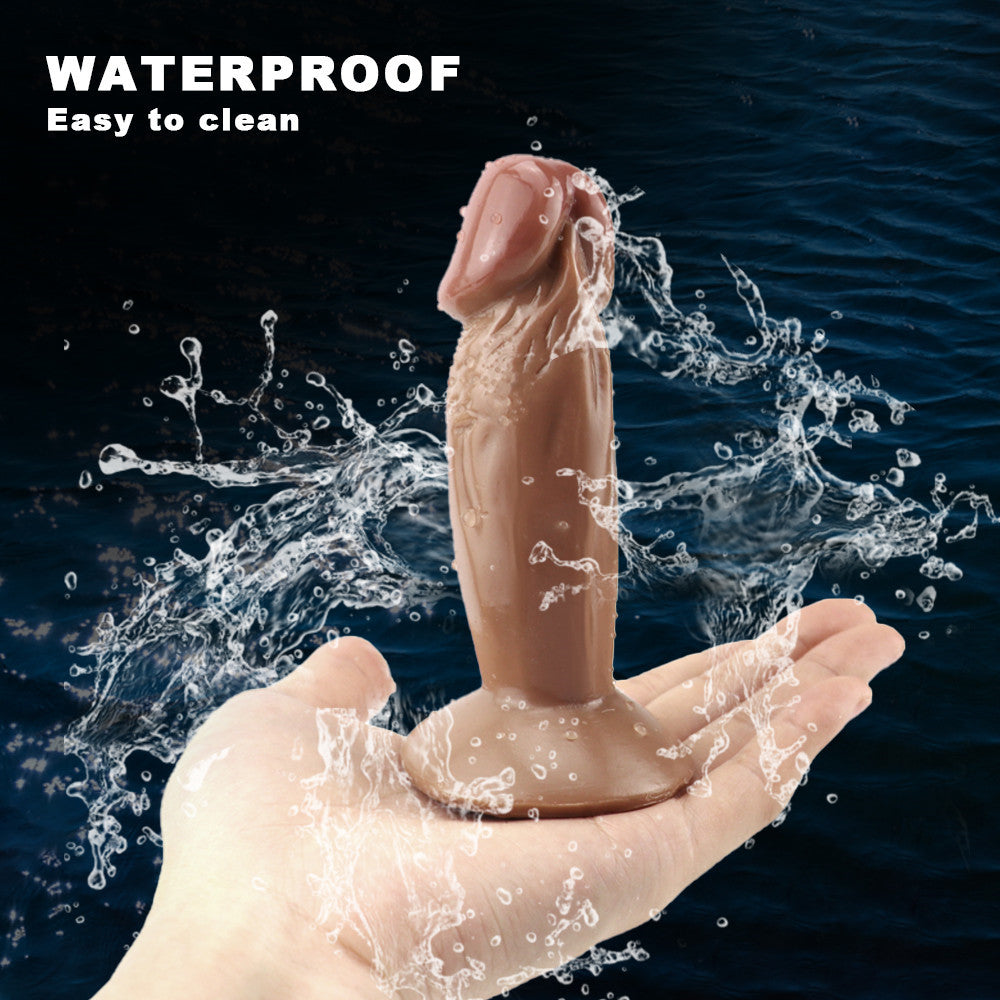 4.3 Inch Brown Ridged Small Beginner Anal Dildo