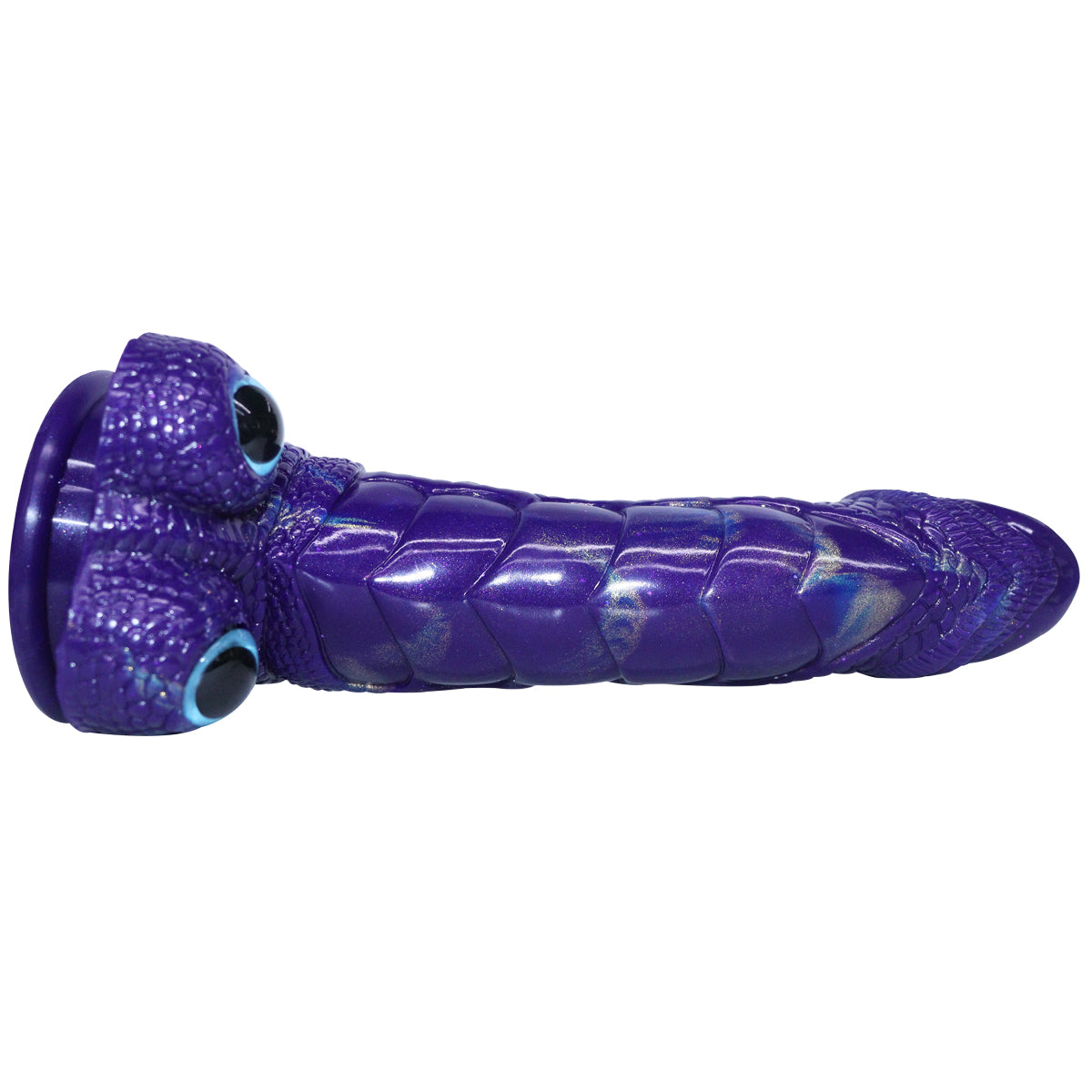 Purple Dragon Monster Textured Vibrating Dildo