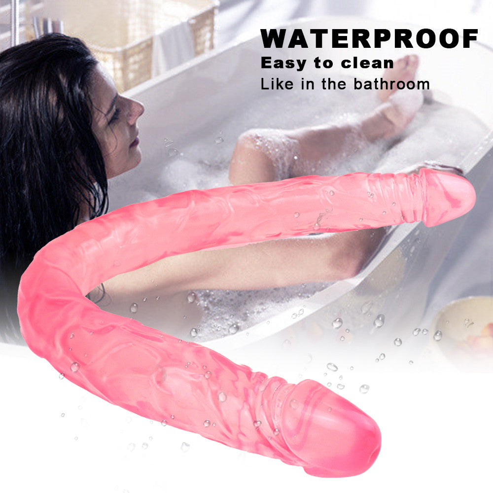 21.5 Inch Pink Jelly Long Double Ended Dildo