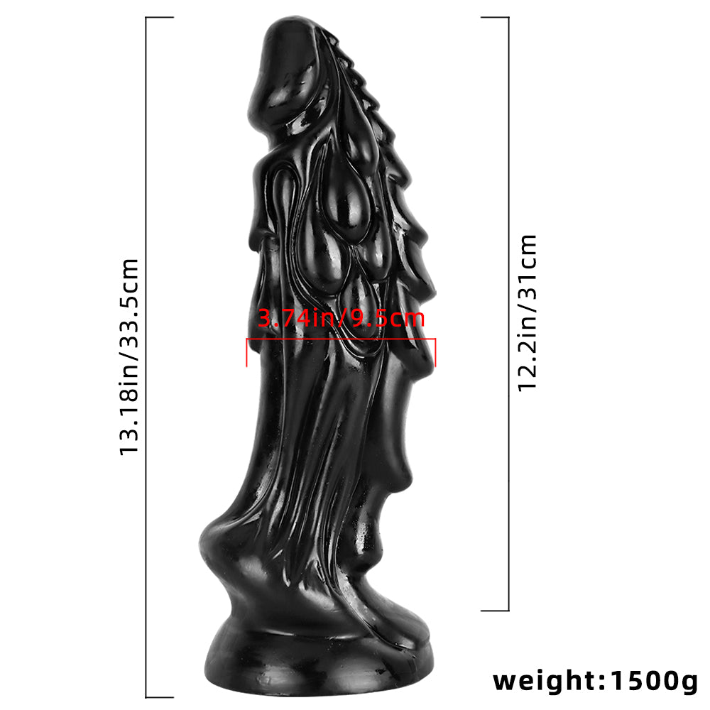 Black 33 cm Large Fantasy Dragon Dildo