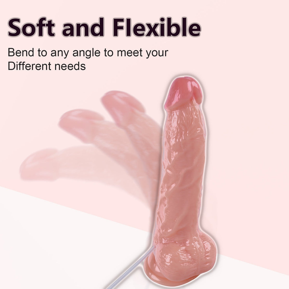 9 Inch Realistic Textured Soft Ejaculating Dildo