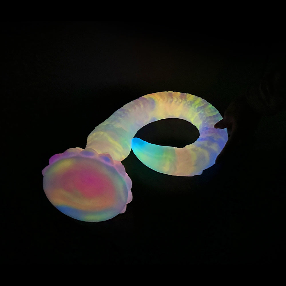 Rainbow Glow in the Dark Tentacle Dildo
