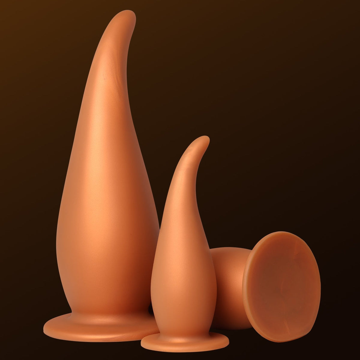 Gold Silicone Male Huge Butt Plug