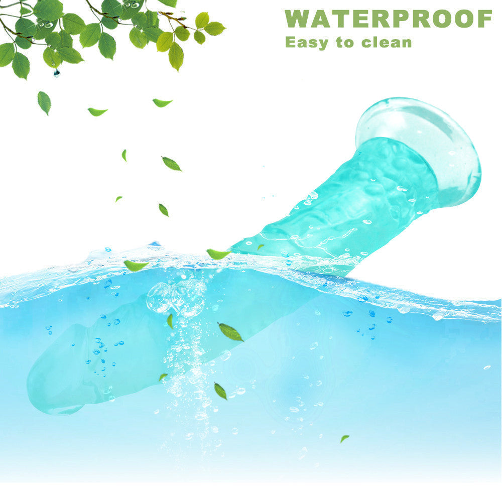 8 Inch Green Jelly Tapered Anal Dildo