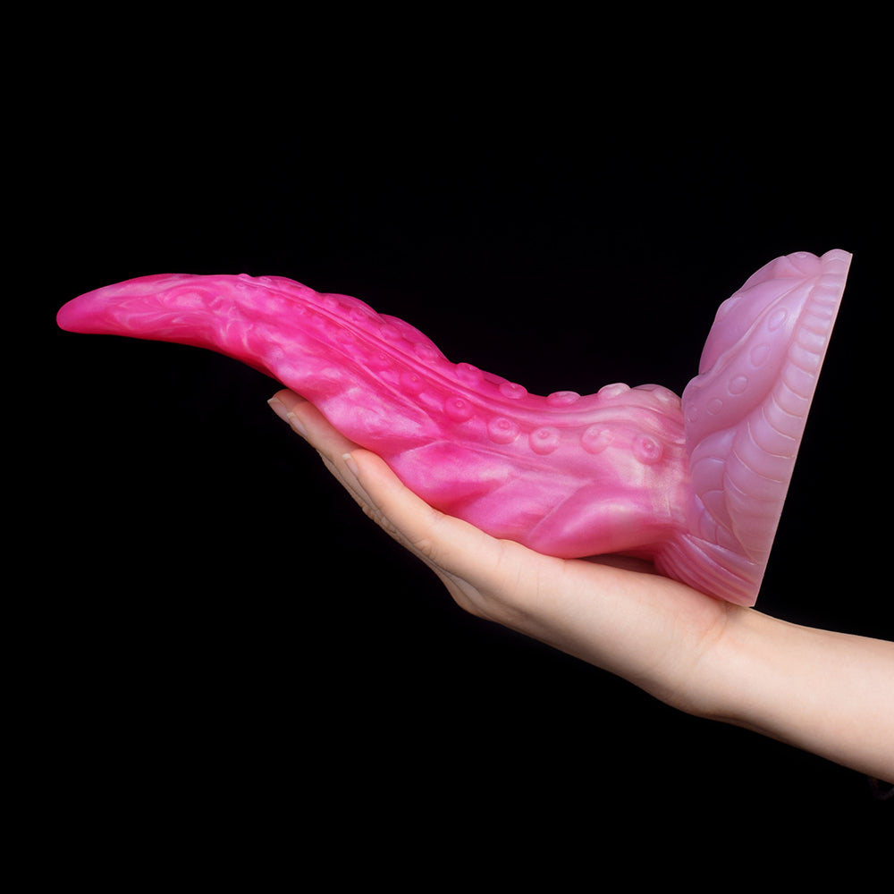 22.9 cm Pink Curved Monster Tentacle Dildo