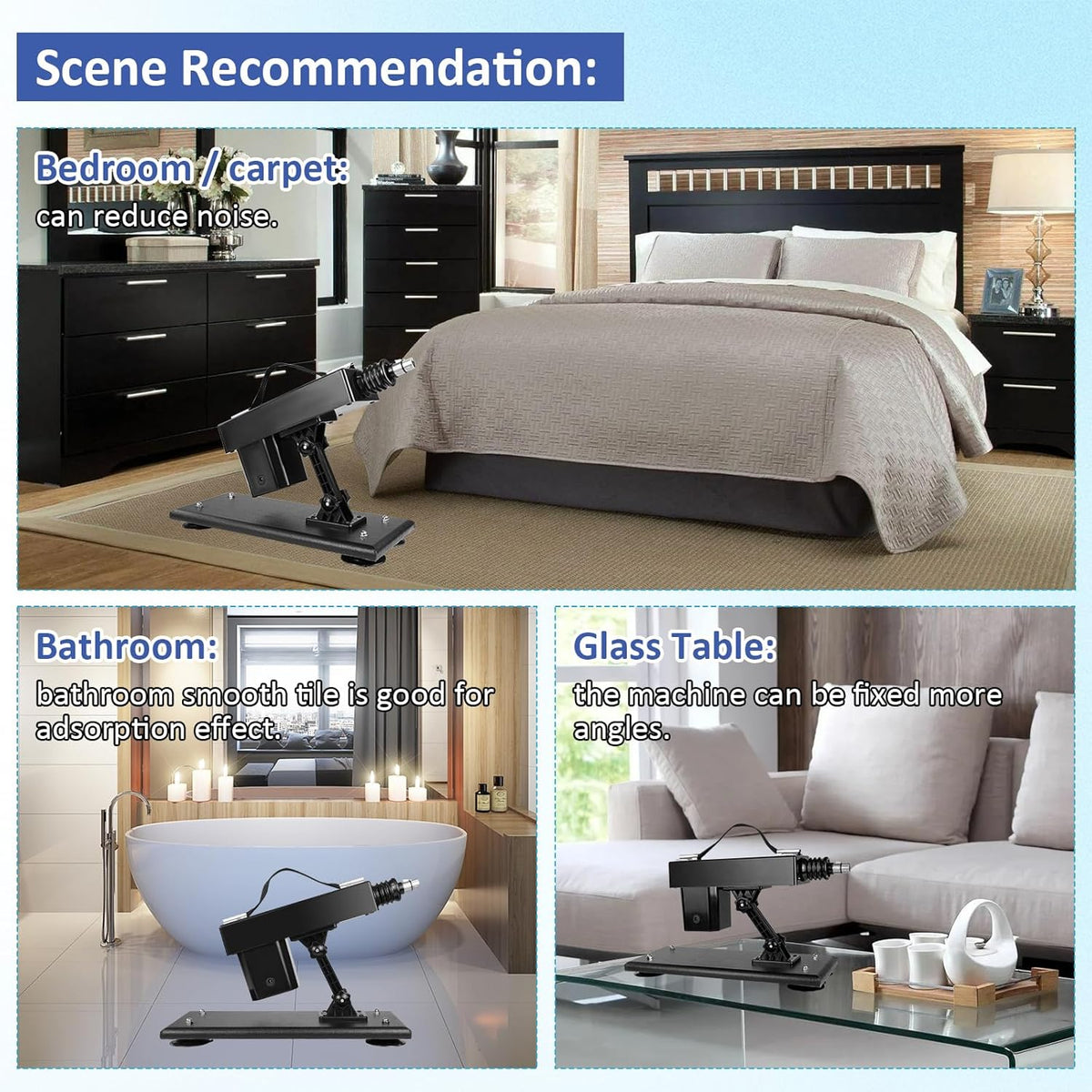Adjustable Multi Attachments Thrusting Sex Machine Kit