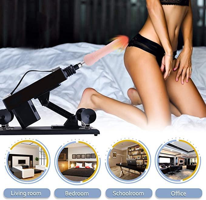 Thrusting Sex Machine with 7 Attachments